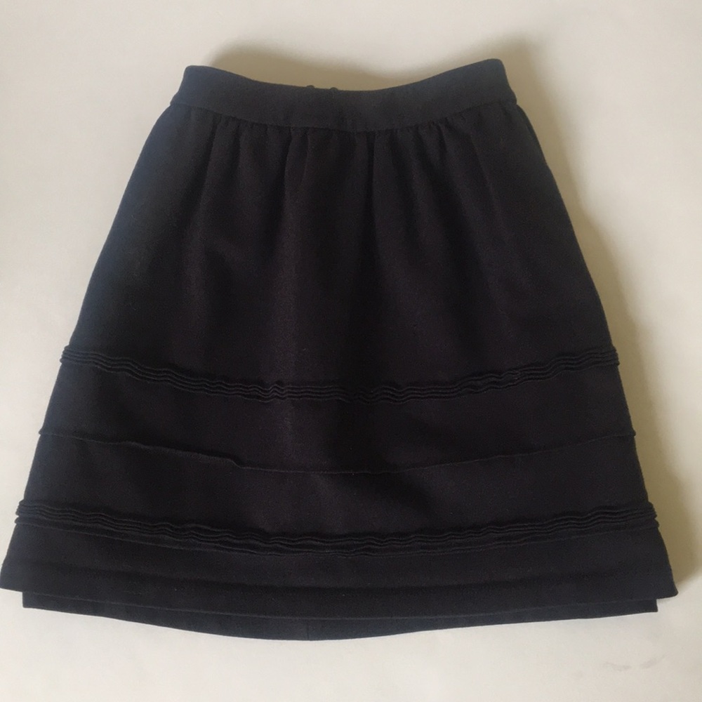 SALE!!! J. Crew Black Stretch Mini Skirt With Ribbing Detail